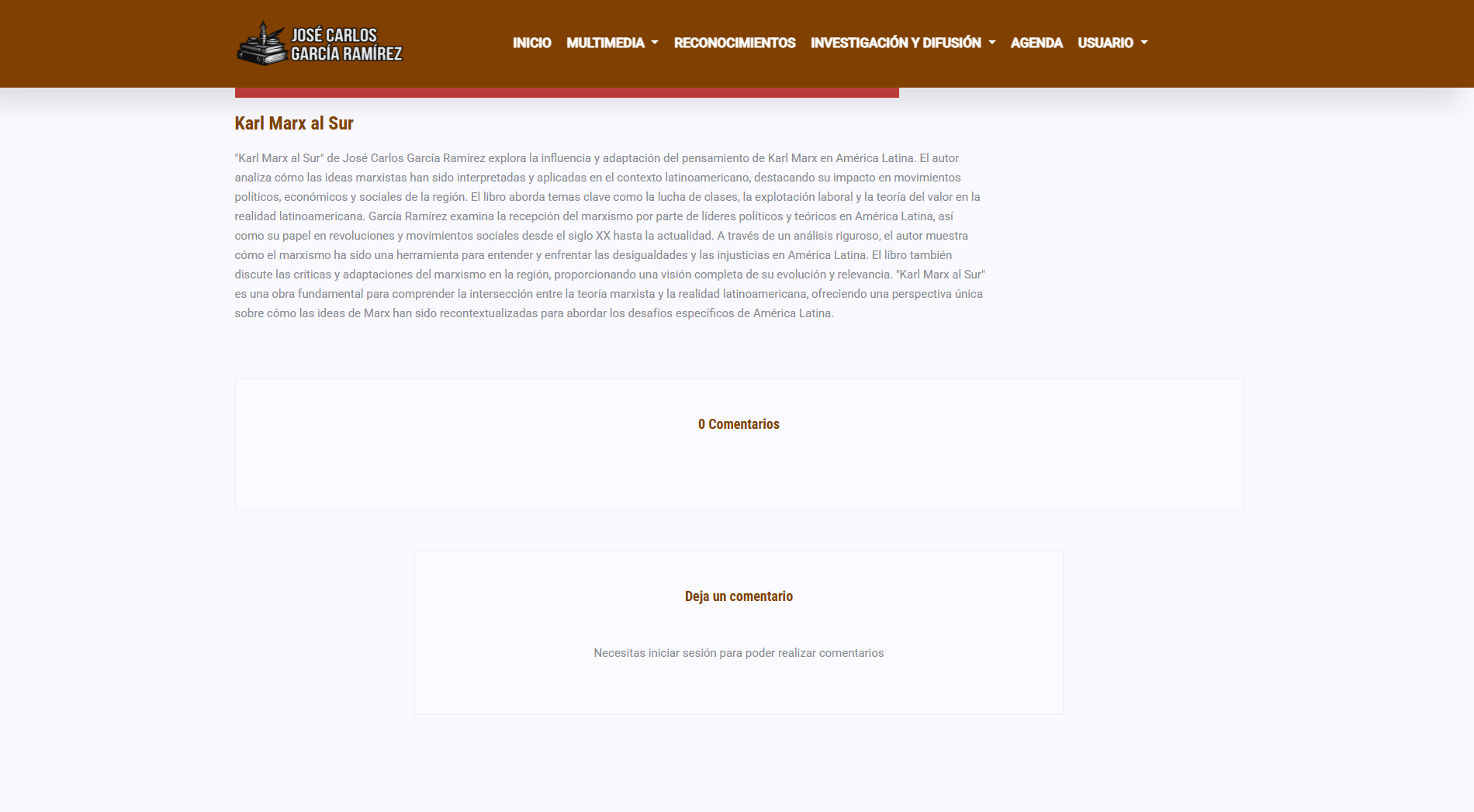 Resumen y foro de comentarios de un libro